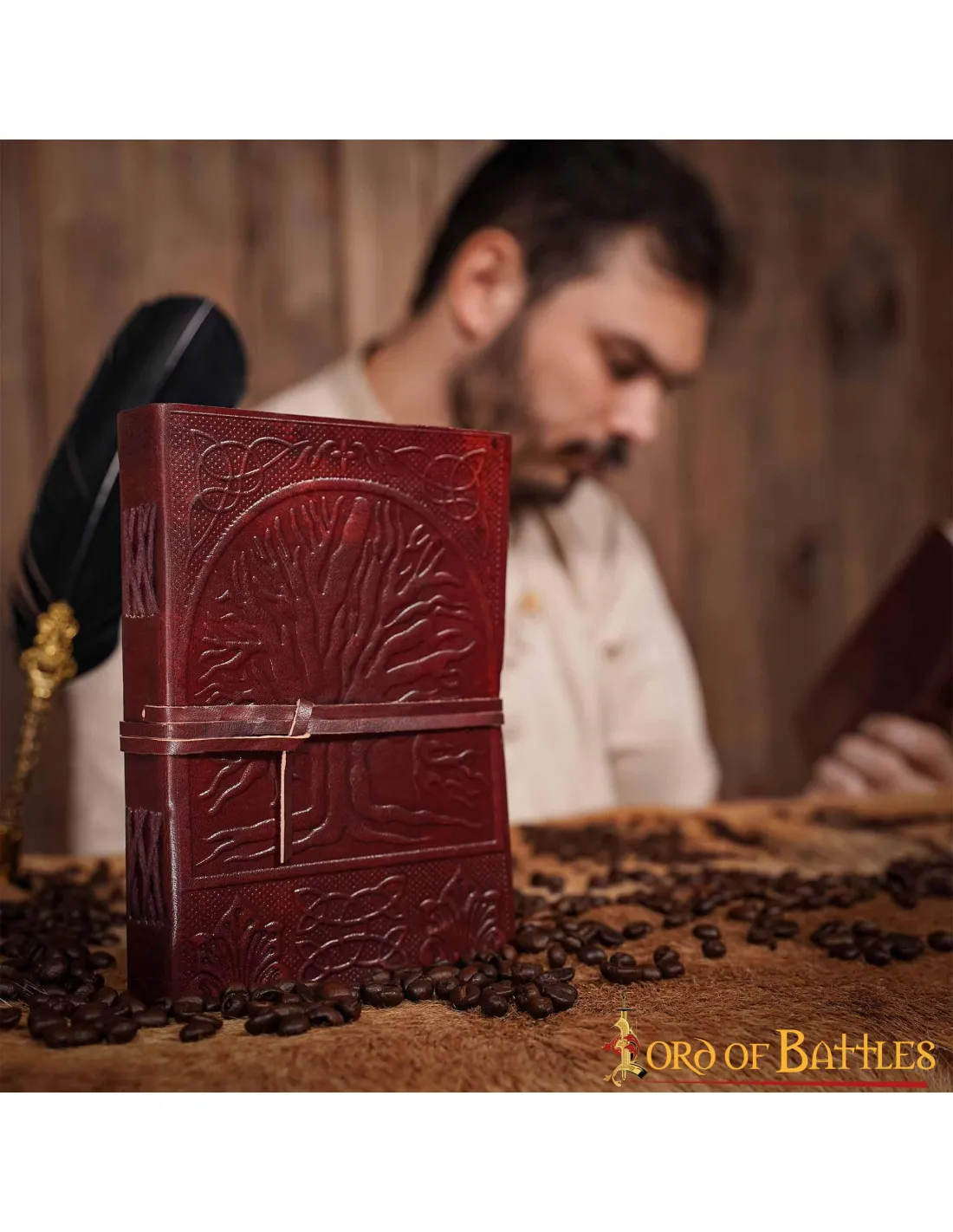 Diario medieval del árbol de la vida Yggdrasil (17,7x12,7 cm.)
