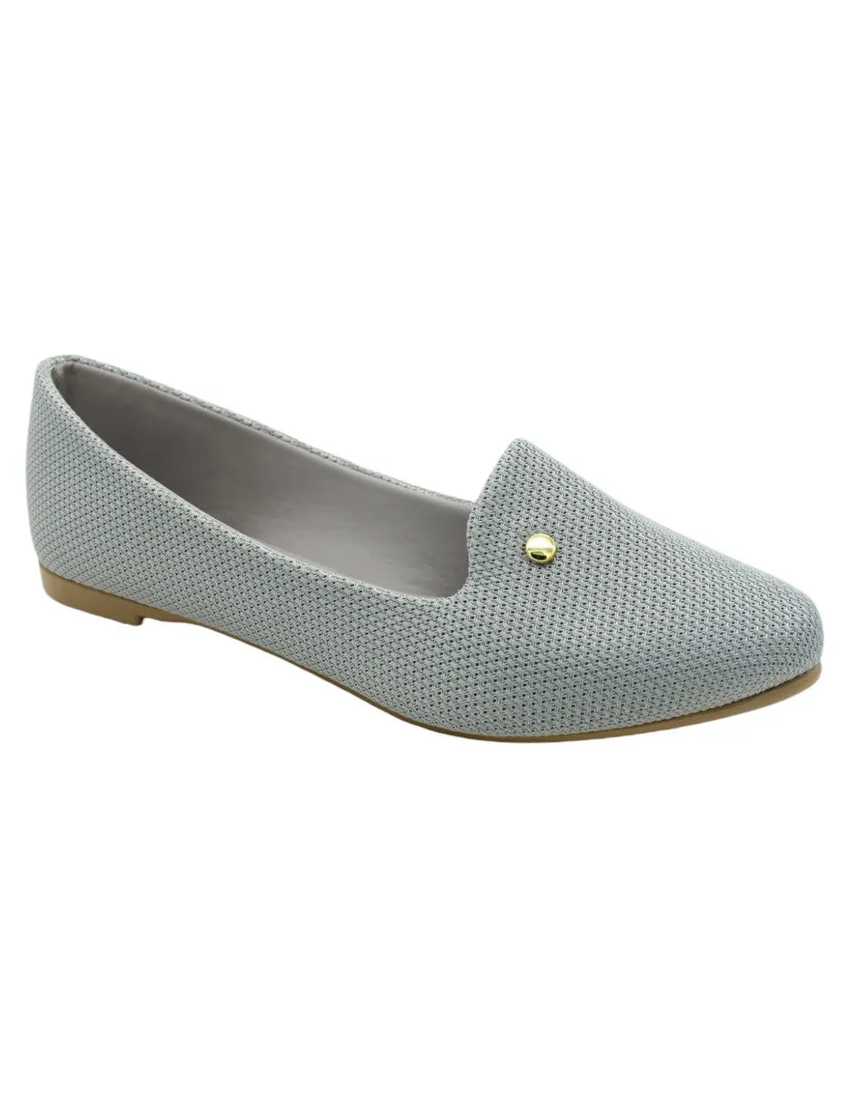 Flats clásicas en Textil – Gris