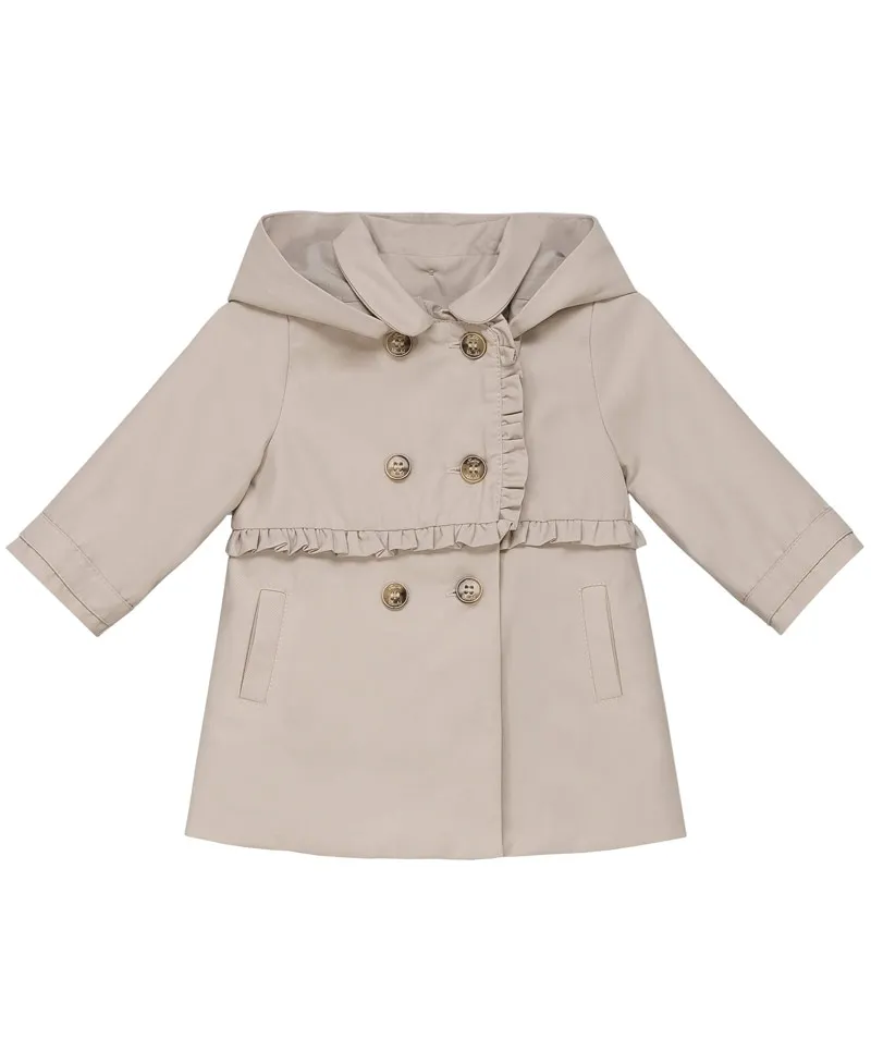 Gabardina Bebe Niña TARTINE ET CHOCOLAT Beige Volantes