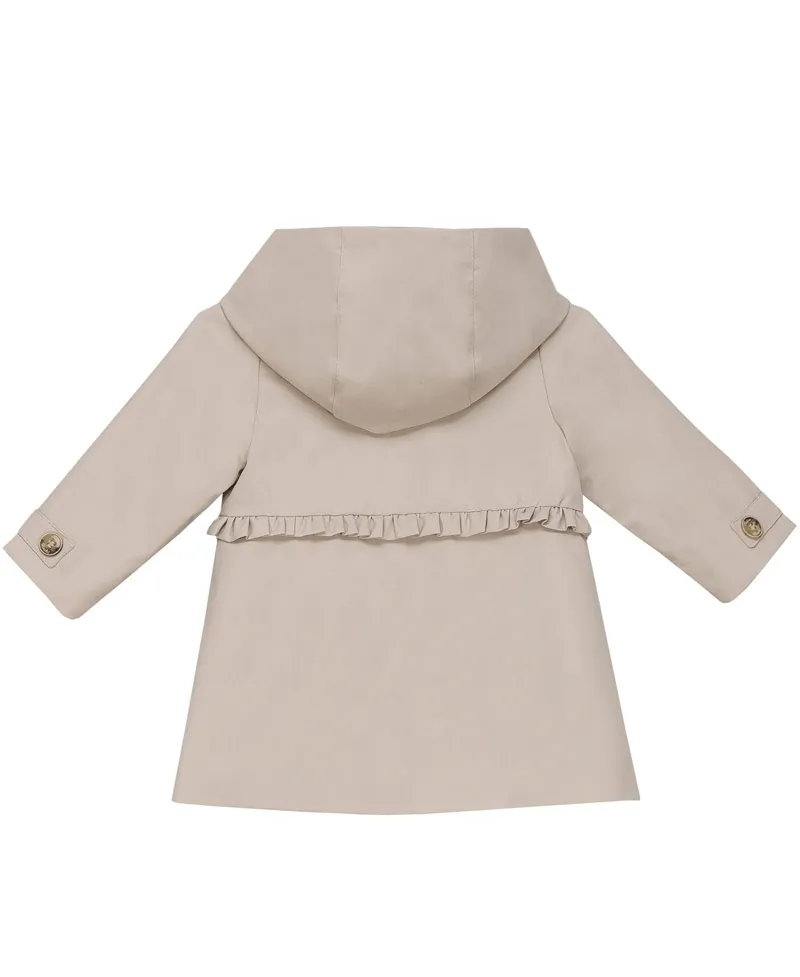 Gabardina Bebe Niña TARTINE ET CHOCOLAT Beige Volantes