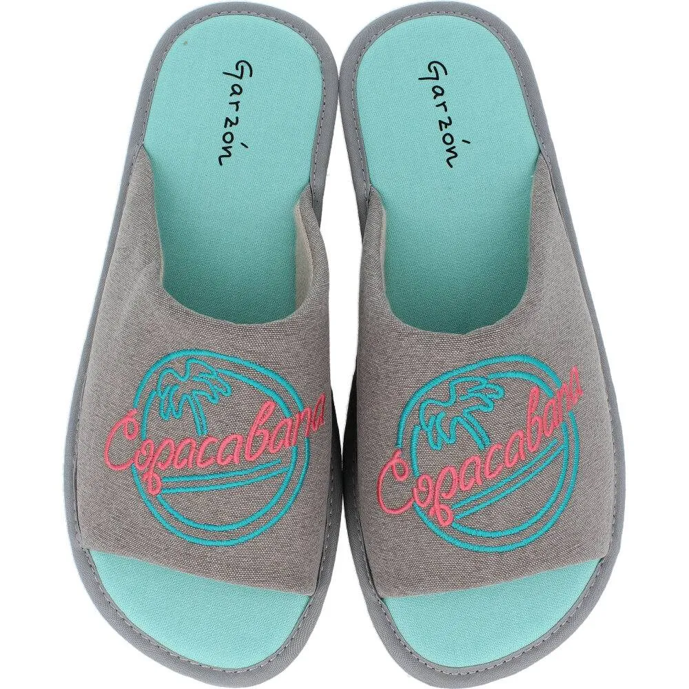 GARZóN  ZAPATILLAS CASA CHINELAS COPACABANA GRIS