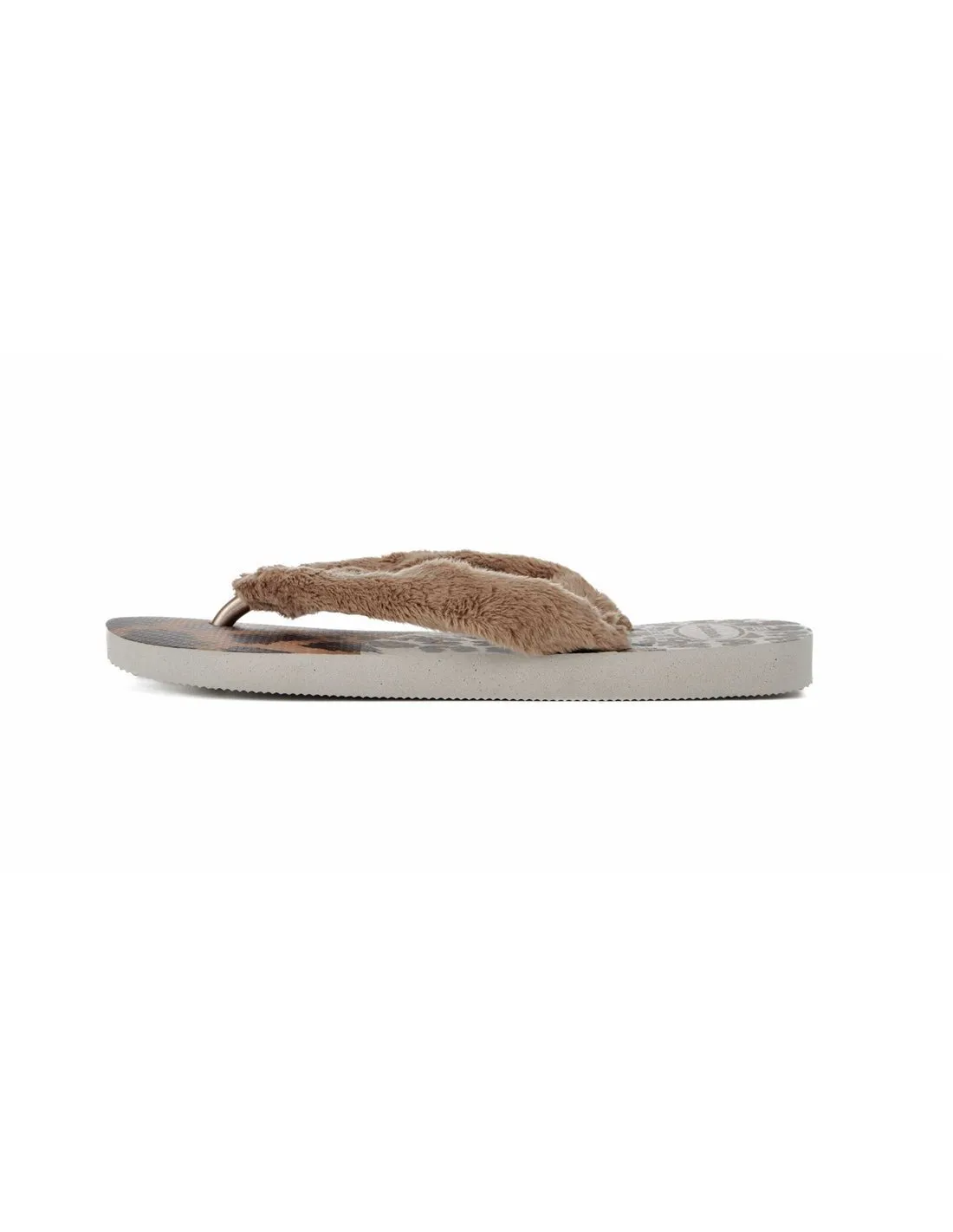 HAVAIANAS  CHANCLAS ANIMAL PRINT Y BEIGE TOP HOME FLUFFY MUJER