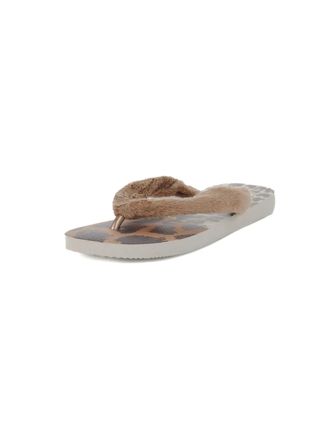 HAVAIANAS  CHANCLAS ANIMAL PRINT Y BEIGE TOP HOME FLUFFY MUJER