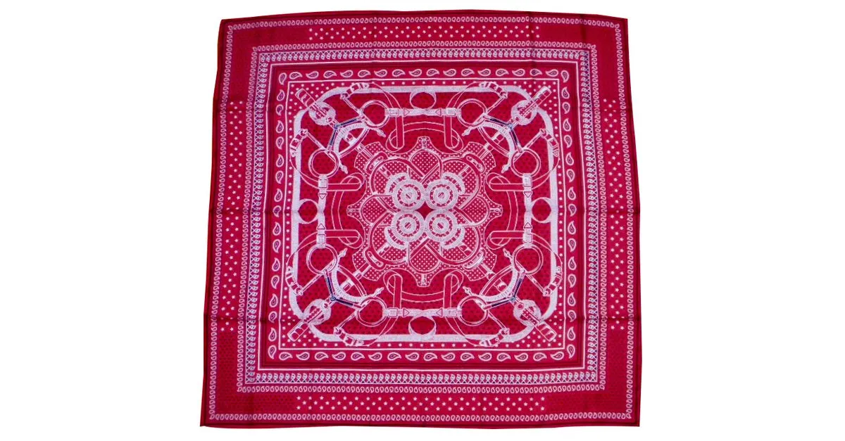 Hermès Bufanda de seda Roja 
