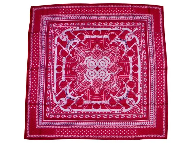 Hermès Bufanda de seda Roja 