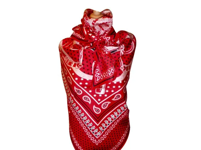 Hermès Bufanda de seda Roja 