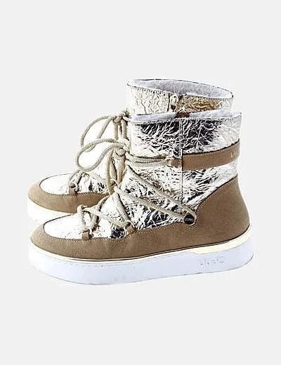 LIU·JO Botas doradas combinadas