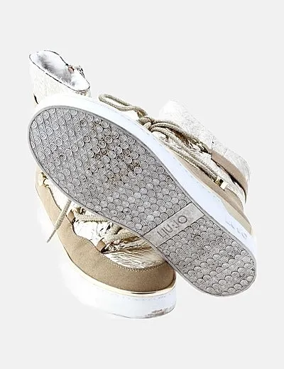 LIU·JO Botas doradas combinadas