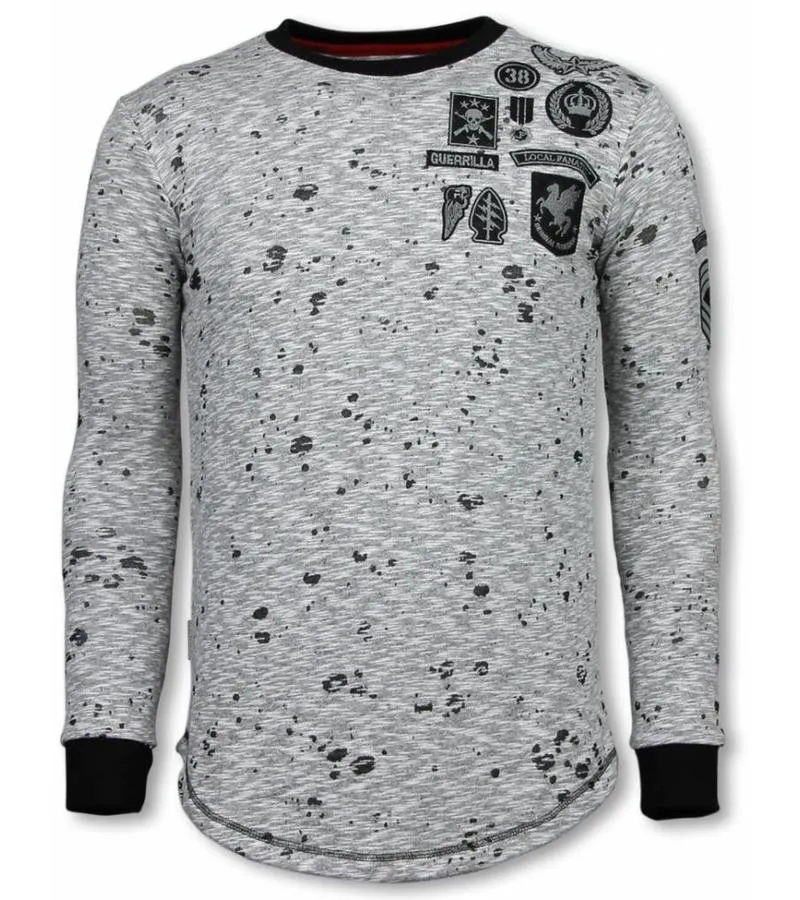 LONGFIT EMBRIORDRY  PARCHES DE SUéTER  GUERRILLA  GRIS