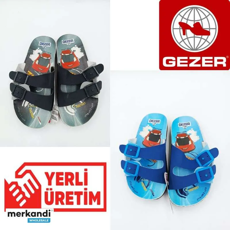 LOTE DE CHANCLAS DE PIEL PARA NIñOS MARCA GEZER  VARIEDAD Y CALIDAD EN CALZADO INFANTIL