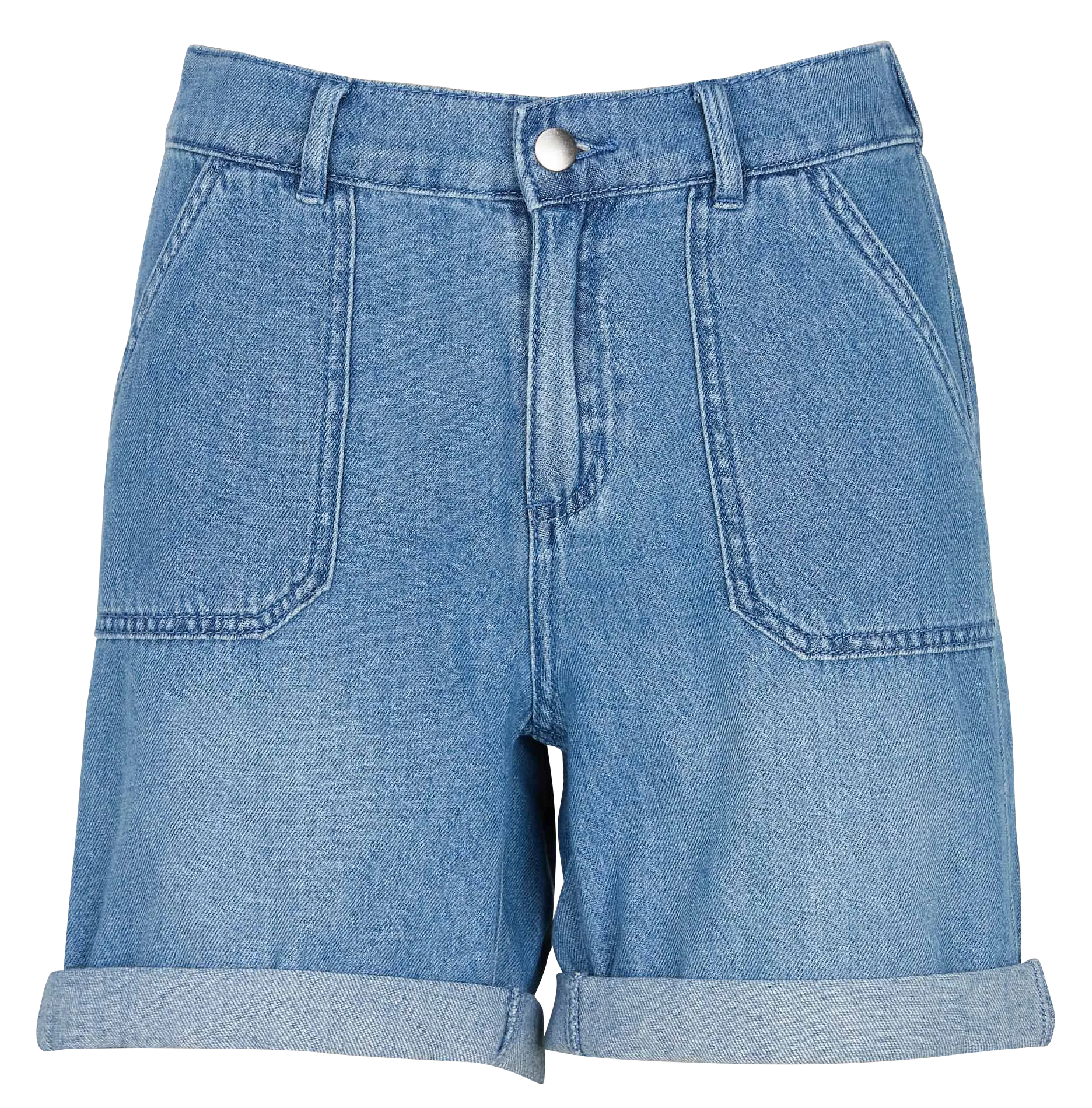 MAISON 123 SANAE  SHORT DE MEZCLILLA DE ALGODóN EN AZUL