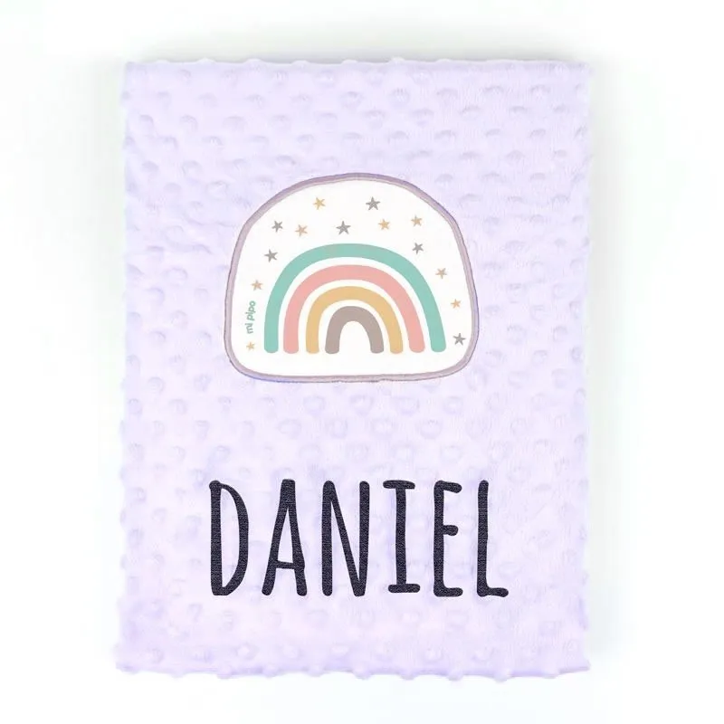 Manta bebé personalizada Arcoíris
