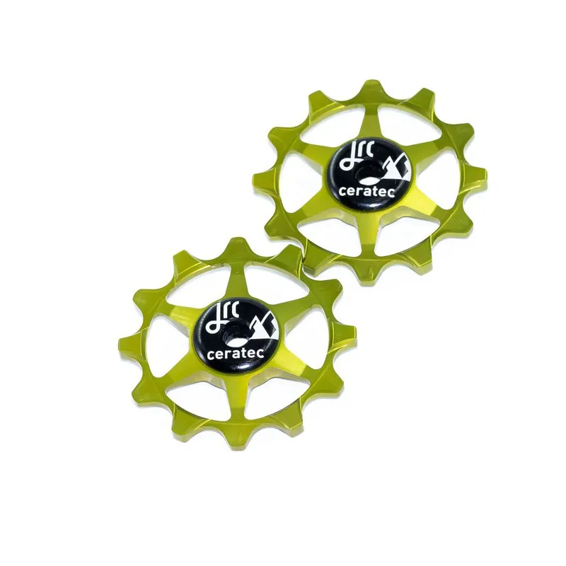 Narrow Wide 12t Ceramic Jockey Wheels Acid/Green