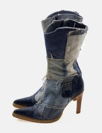 NoName Botas denim azules