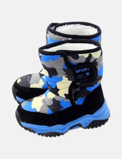 NoName Botas estampado azul