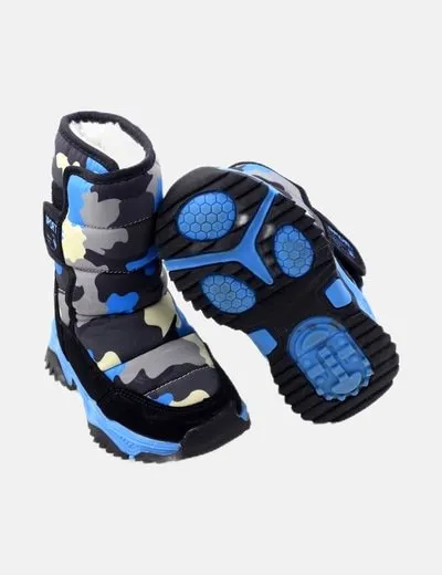 NoName Botas estampado azul