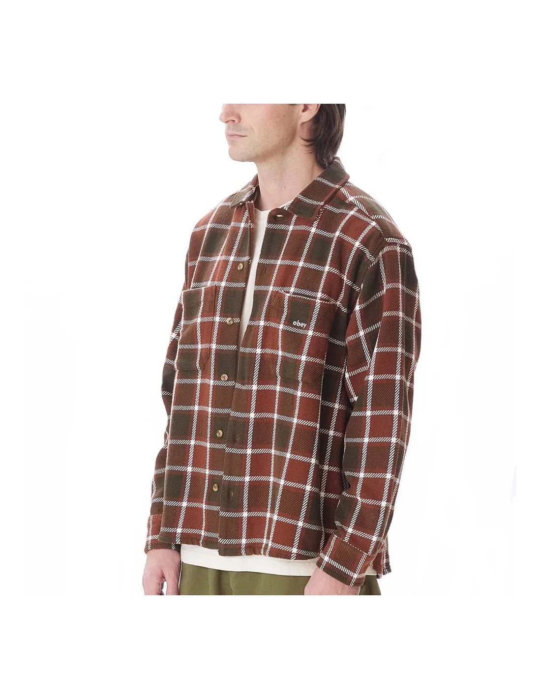 OBEY BIGWIG PLAID WOVEN SEPIA MULTI