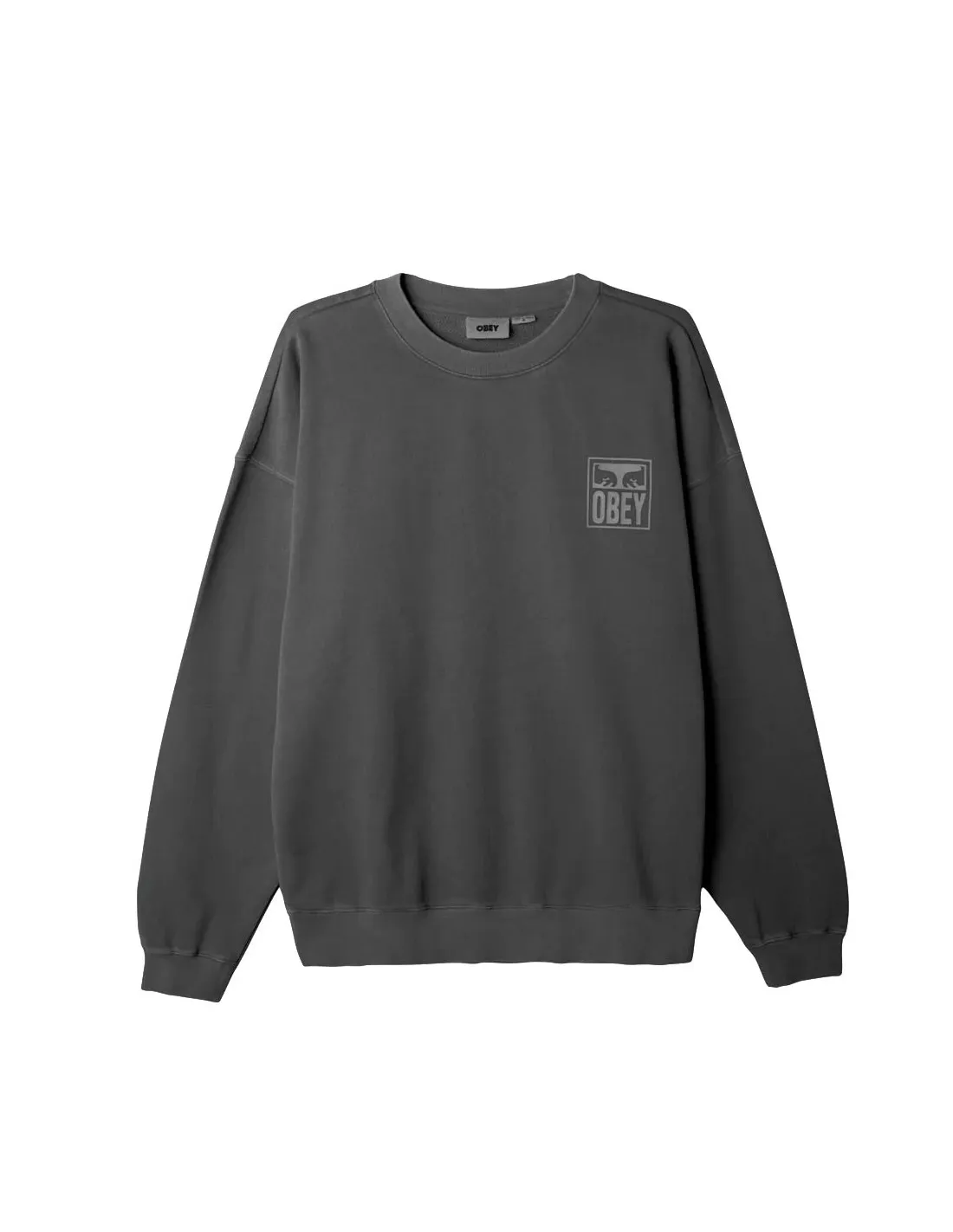 OBEY EYES ICON EXTRA HEAVY CREW PIGMENT PEACH PARFAIT