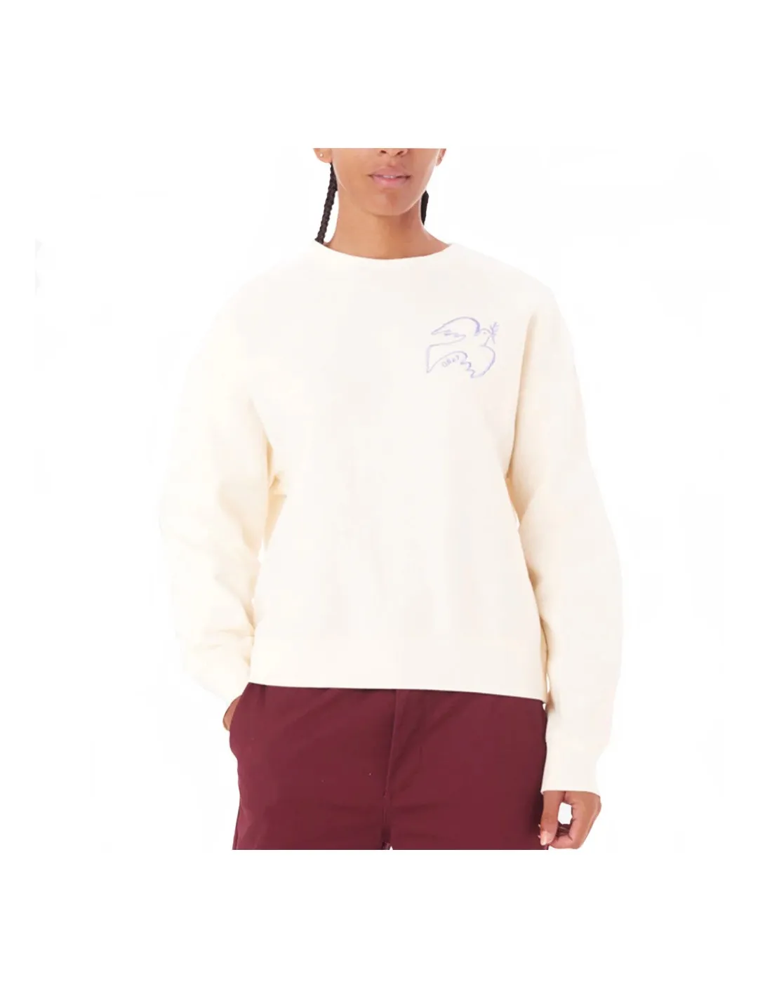 OBEY PEACE DOVE CREW UNBLEACHED