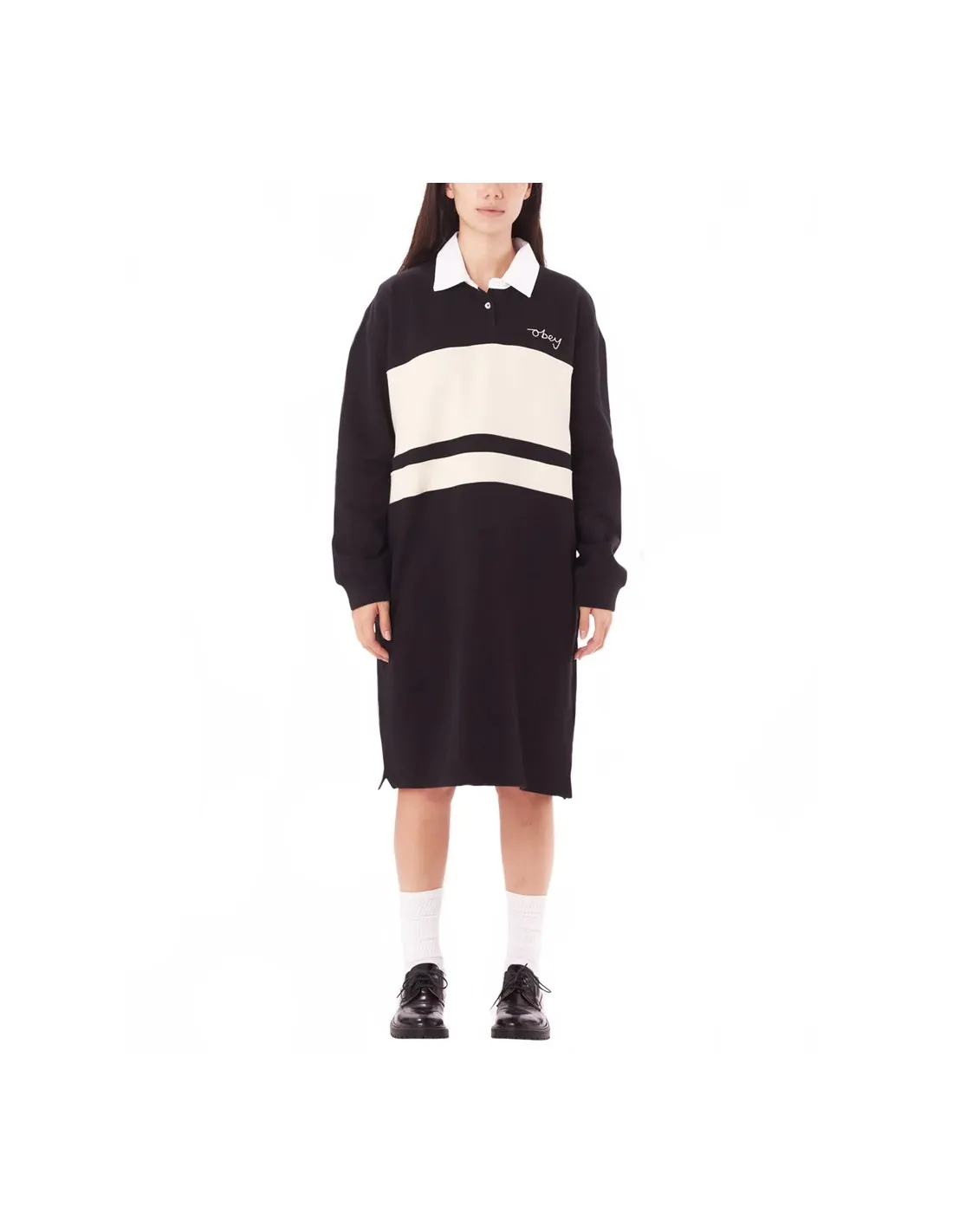 OBEY SESSION RUGBY DRESS DIGITAL BLACK