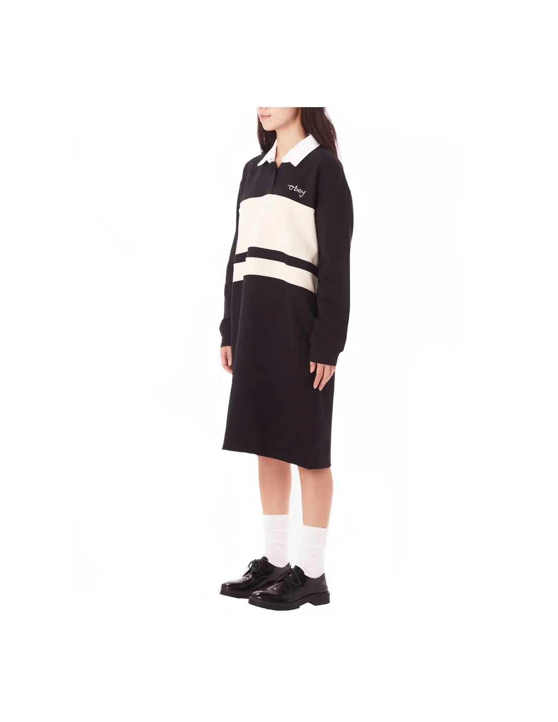 OBEY SESSION RUGBY DRESS DIGITAL BLACK
