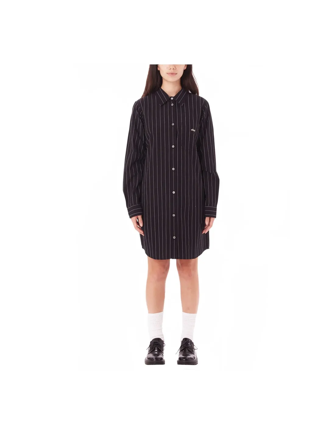 OBEY TRINITY SHIRT DRESS DIGITAL BLACK MULTI
