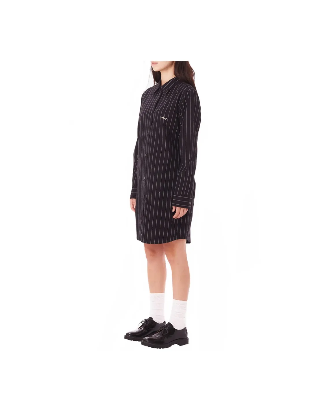 OBEY TRINITY SHIRT DRESS DIGITAL BLACK MULTI