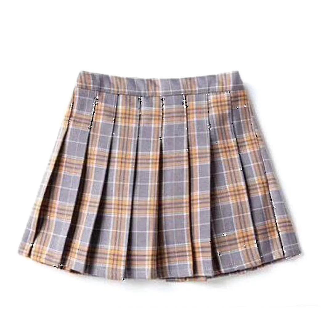 Otwoo Girls High Waisted Pleated Zip Tennis Style Skater Mini Skirt (niños)