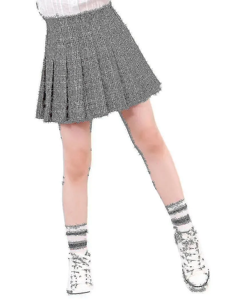 Otwoo Girls High Waisted Pleated Zip Tennis Style Skater Mini Skirt (niños)
