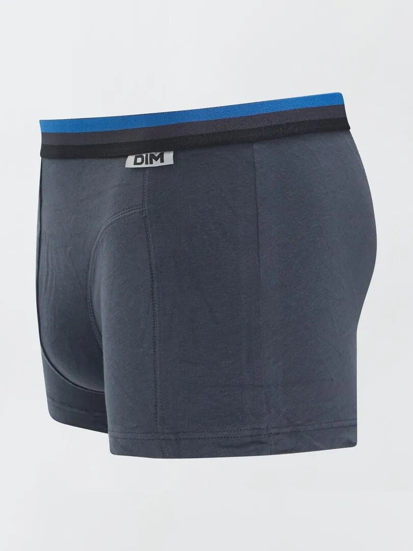 PACK DE 3 BóXERS DE ALGODóN ELáSTICO 'DIM'  AZUL