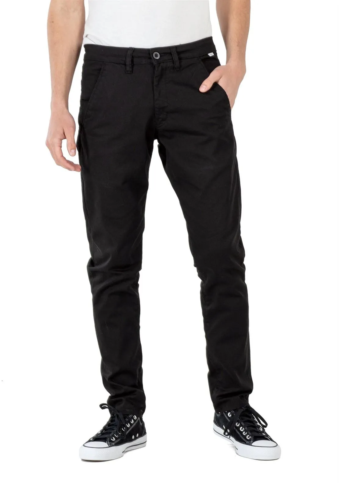 Pantalón Chino REELL flex tapered chino black