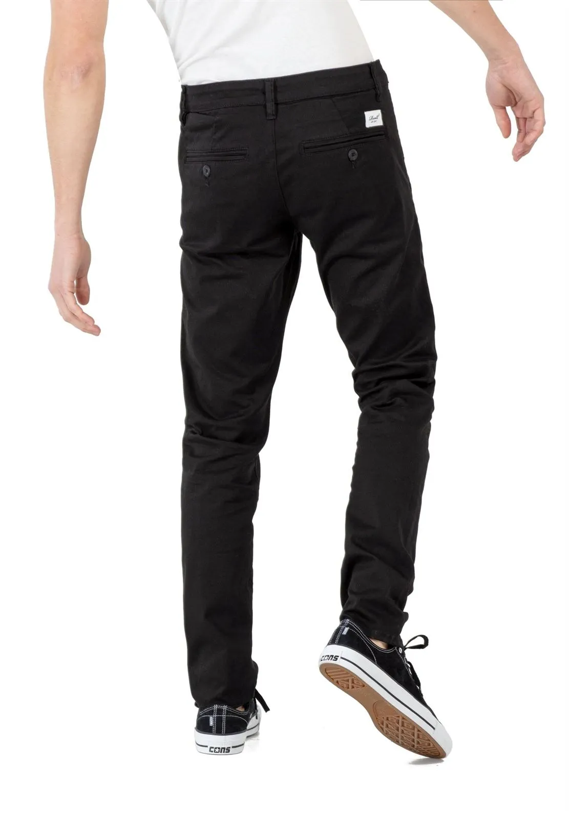 Pantalón Chino REELL flex tapered chino black