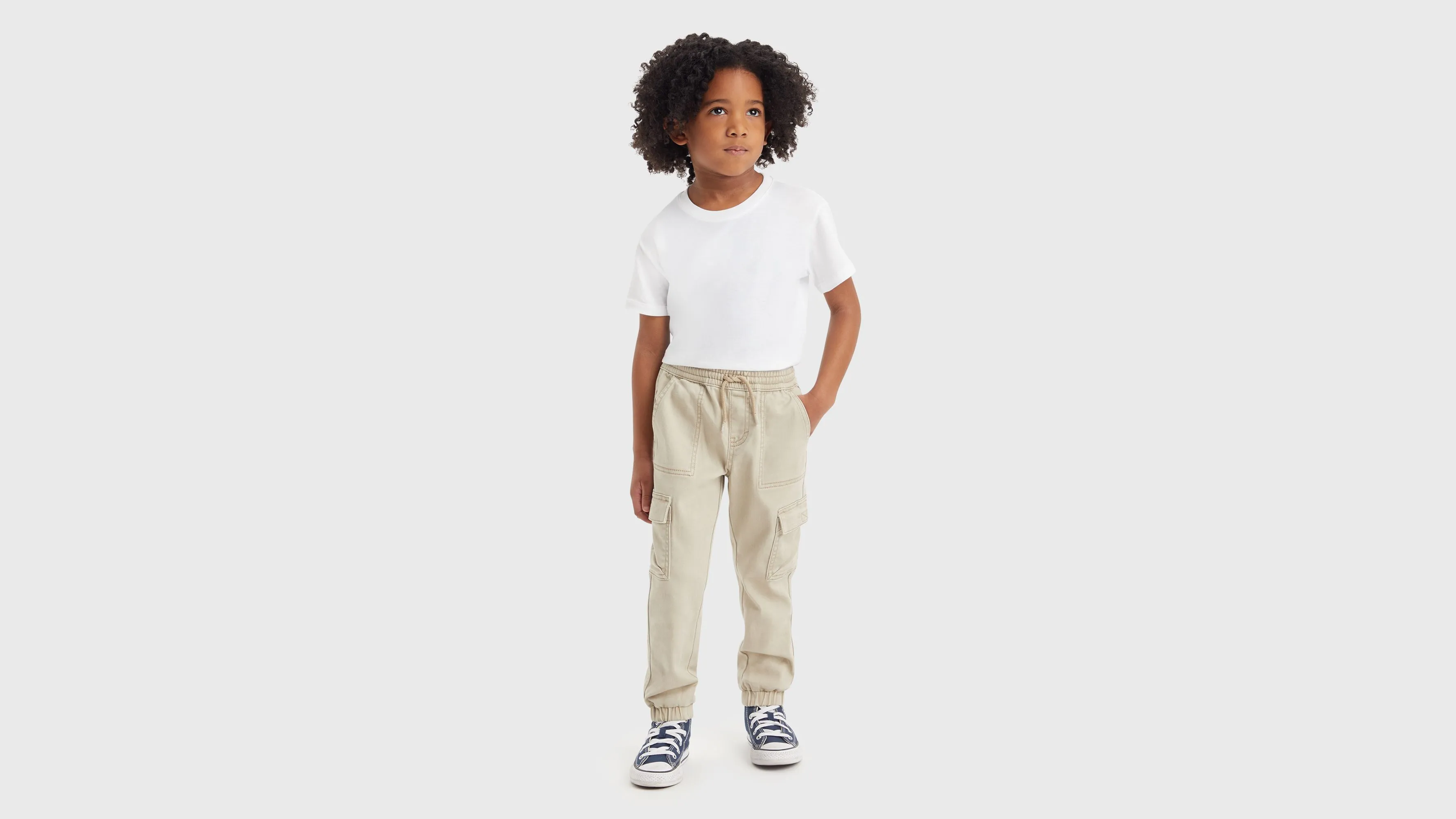 Pantalón Deportivo Cargo Infantil Relaxed Dobby