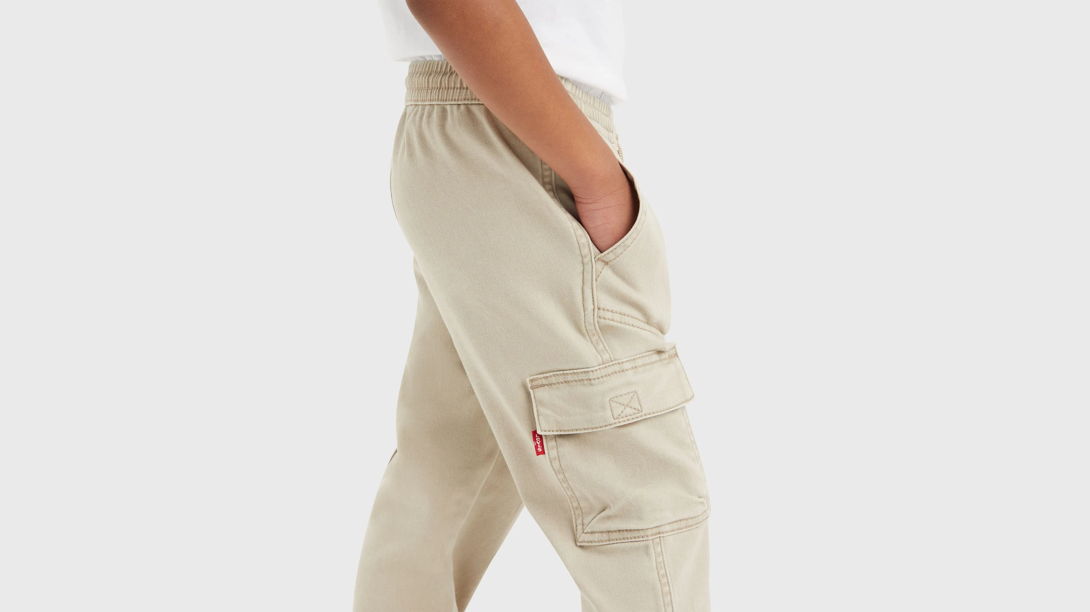 Pantalón Deportivo Cargo Infantil Relaxed Dobby