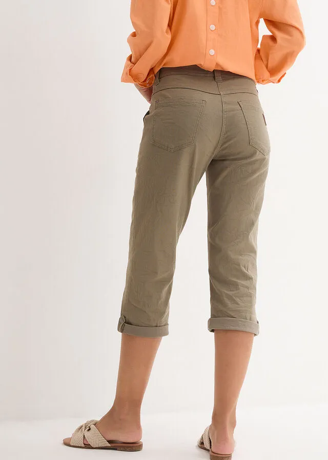 Pantalón elástico Verde oliva