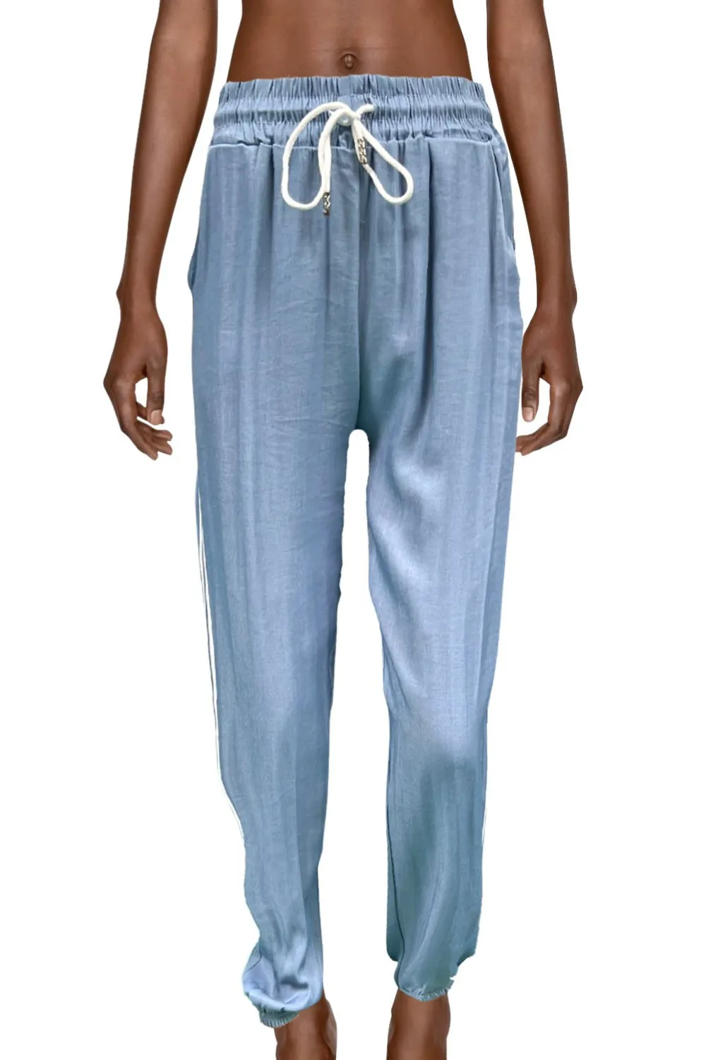 Pantalón fluido celeste