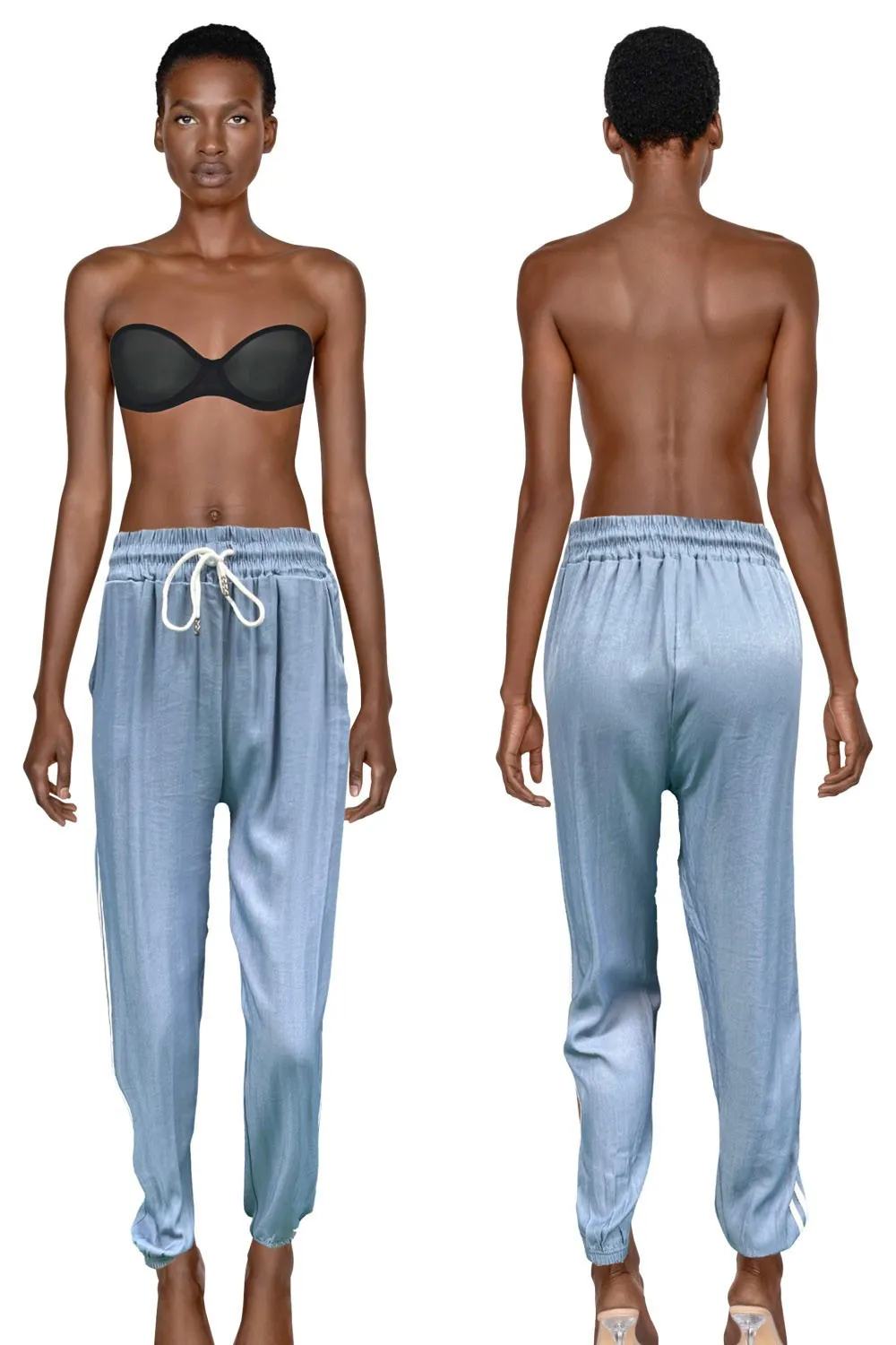 Pantalón fluido celeste