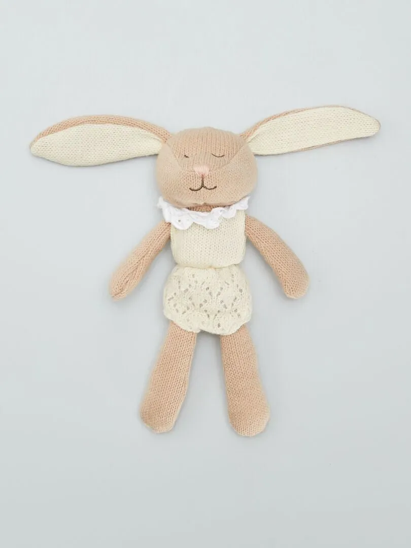 PELUCHE DE CONEJO DE PUNTO  BEIGE