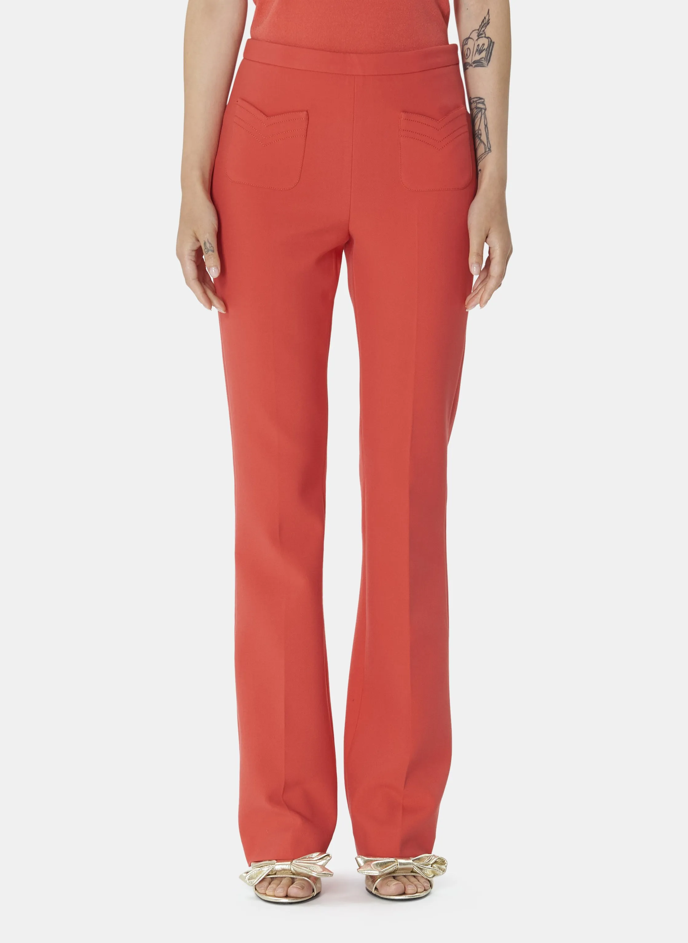 PHOENIX  PANTALóN BOOTCUT EN NARANJA