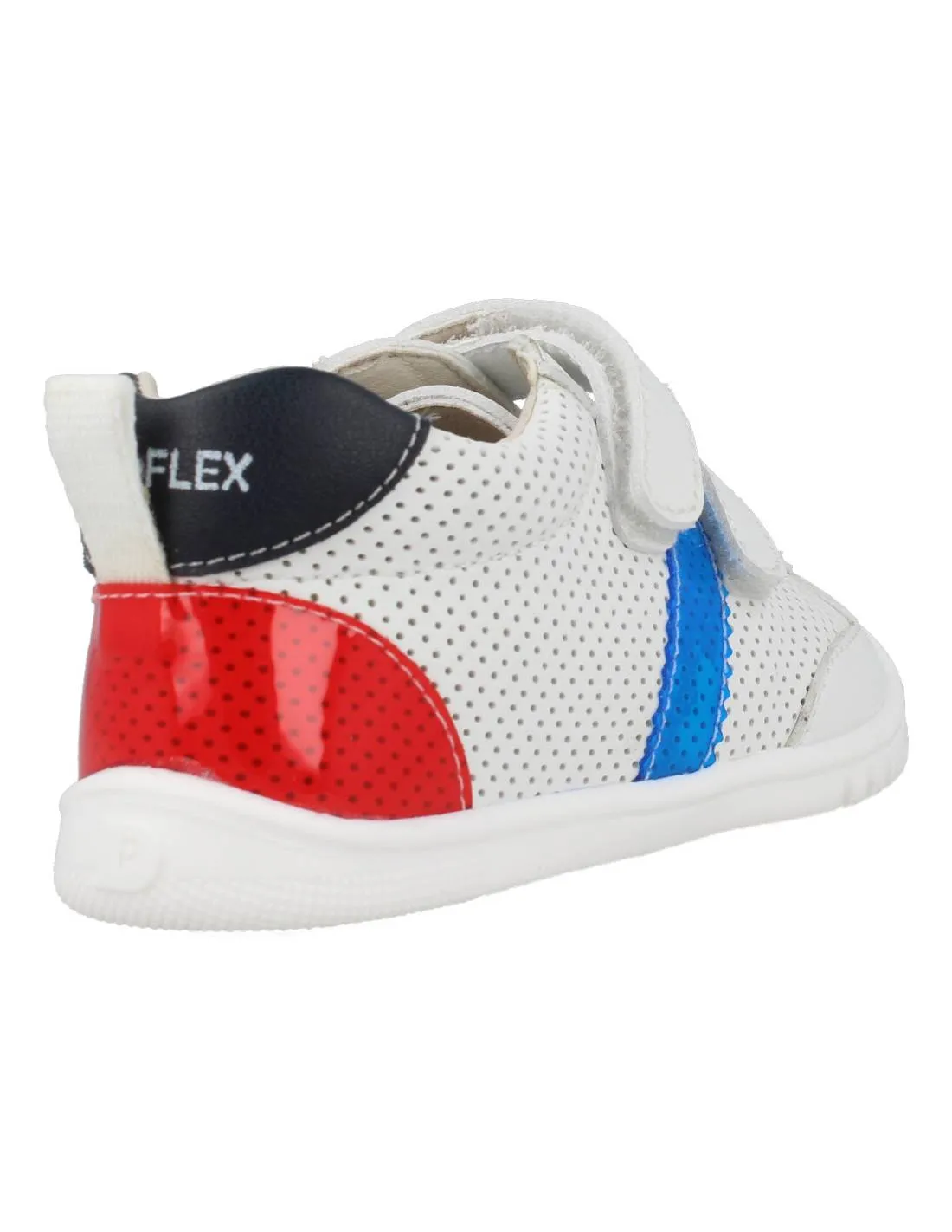 PIRUFíN  DEPORTIVA RESPETUOSA VELCROS PERFORADA BLANCO AZUL