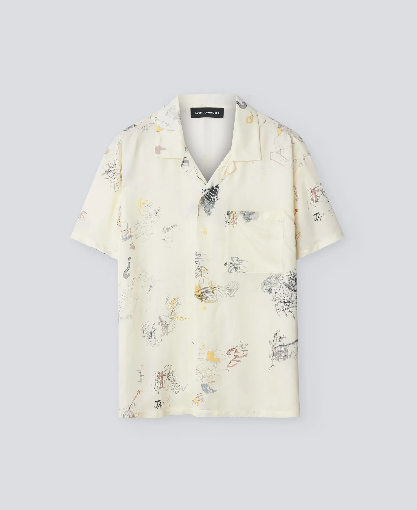 Printed oversize shirt man