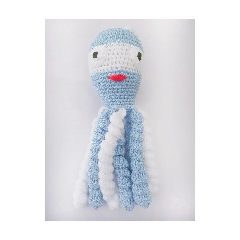 Pulpo crochet dos colores