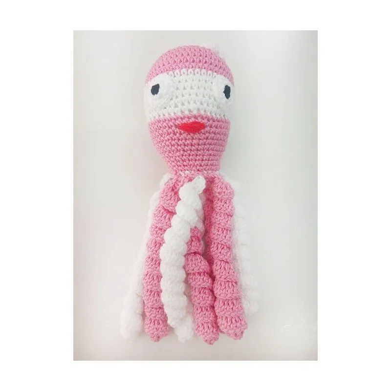 Pulpo crochet dos colores