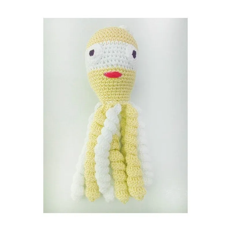 Pulpo crochet dos colores
