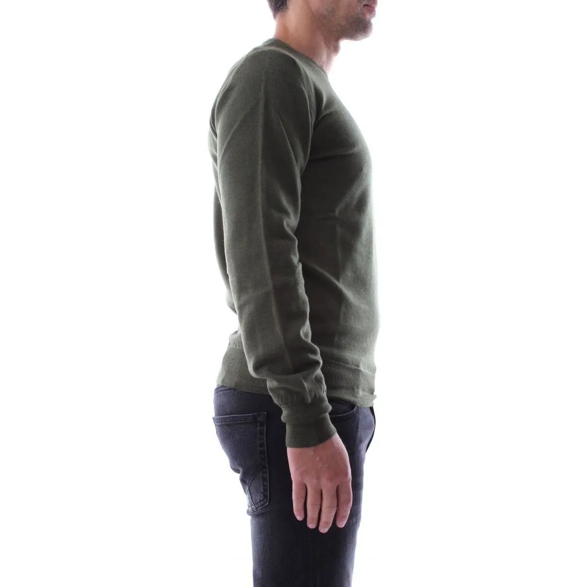 RRU502CE491 CREW NECK FIN.14459 MILITARE