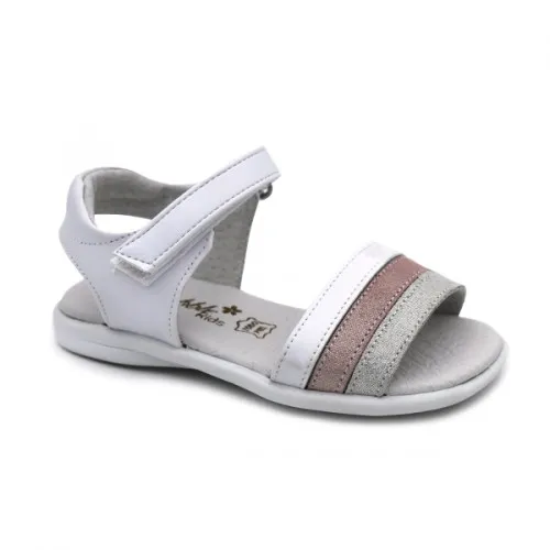 Sandalias niña blancas piel Bubble Kids 2933