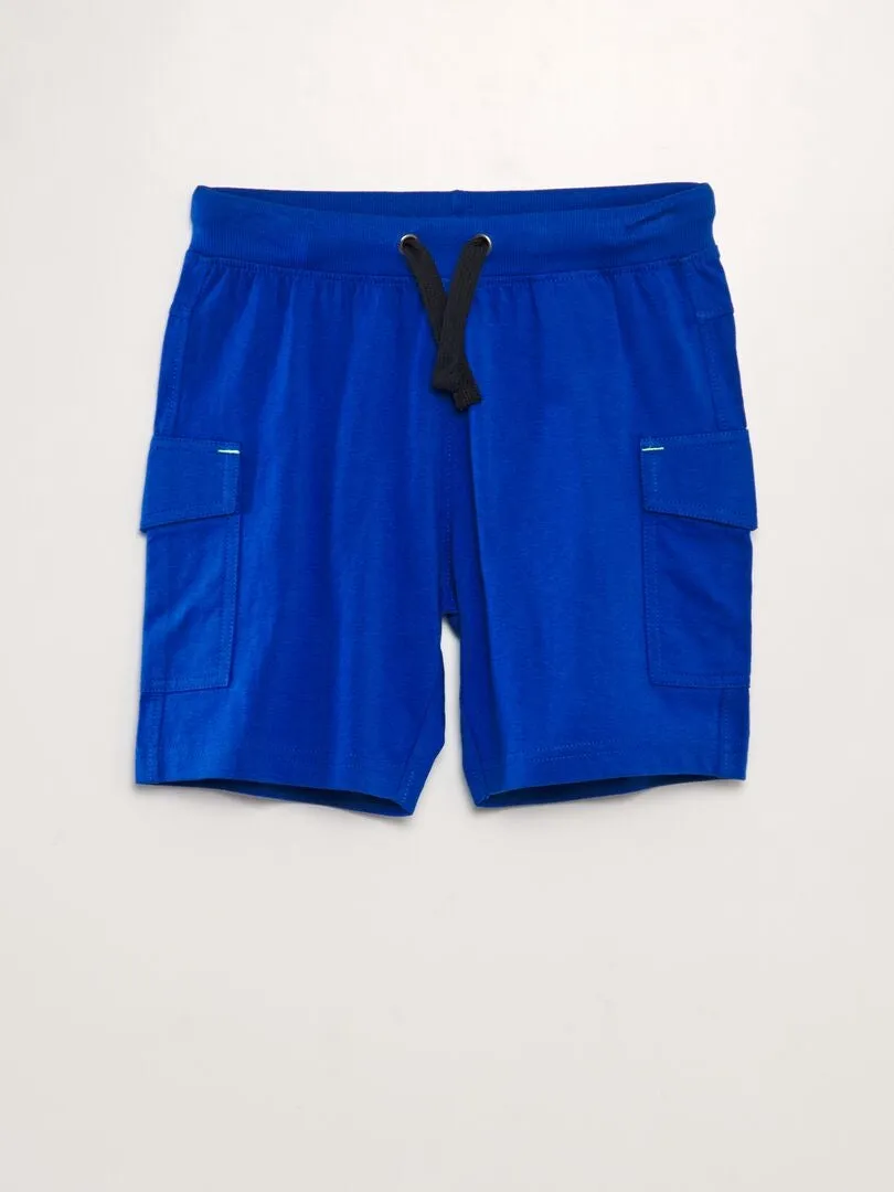 SHORT DE ALGODóN MULTIBOLSILLOS  AZUL