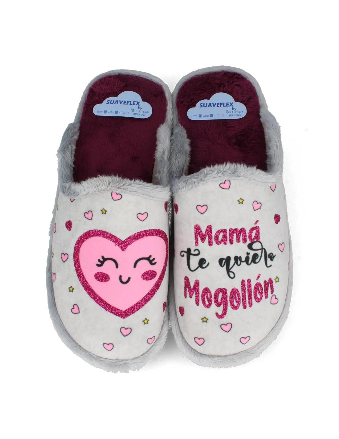SUAVEFLEX  ZAPATILLAS CASA MAMá TE QUIERO MOGOLLóN