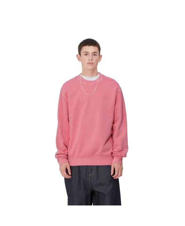Sudadera Carhartt WIP Duster Script Sweatshirt Rosa (Garment Dyed)