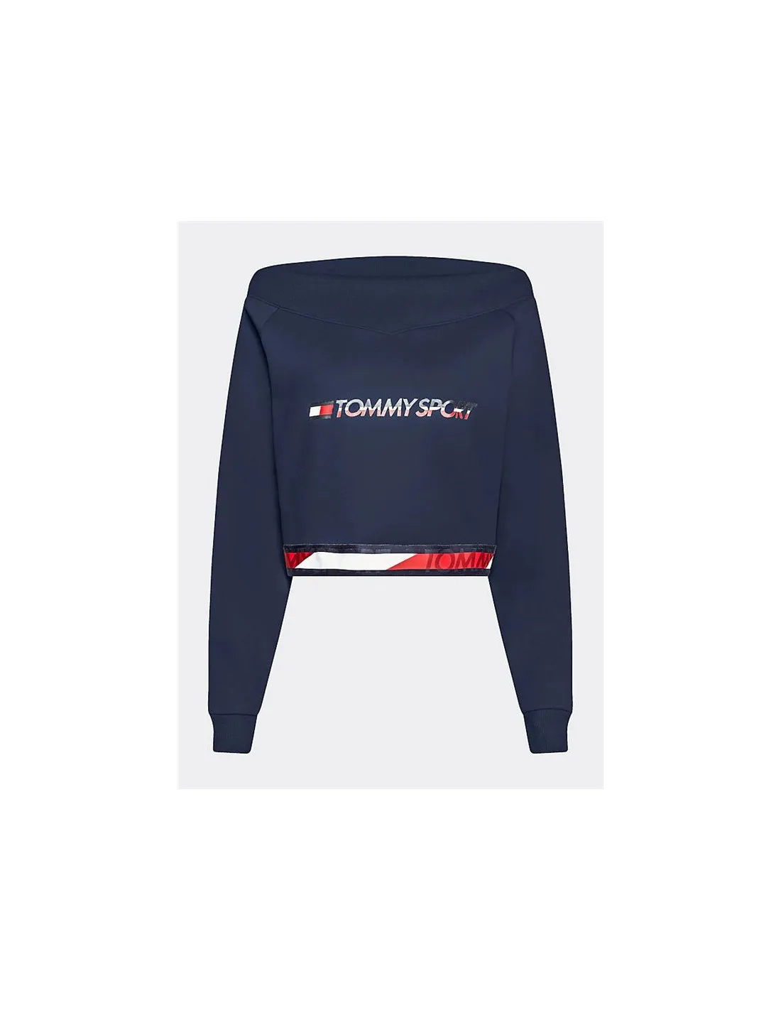 Sudadera de Sportswear Tommy Hilfiger Crop V Neck